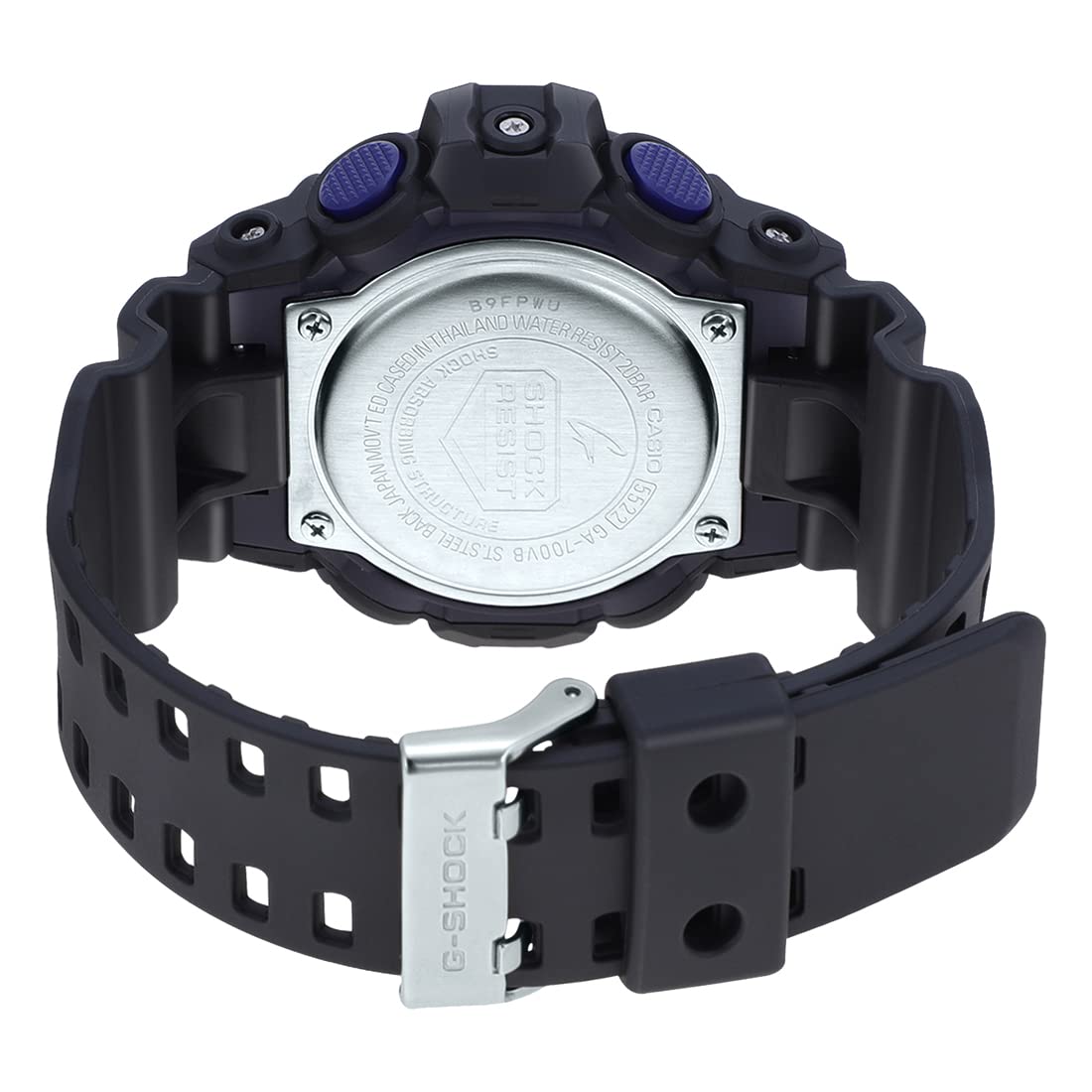 Casio G-Shock Analog-Digital World Time Watch - Black / Violet