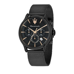 Maserati EPOCA 42 mm Chronograph Men's Watch, Black, Chronograph