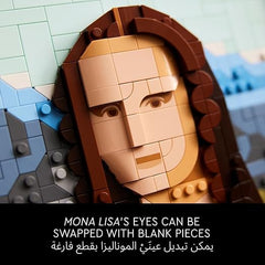 LEGO Art Mona Lisa Painting Set, Wall Model Kit for Adults to Build, Home, Living Room or Office Décor Idea, Creative Activity Gift for Men, Women, Him or Her 31213