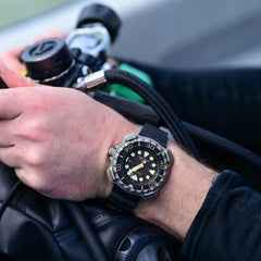 Citizen Men's Analogue Eco-Drive Watch with Rubber Strap Promaster Marine