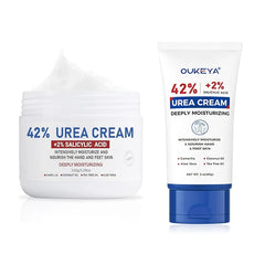 OUKEYA Urea Cream 42% plus Salicylic Acid 2% Net 5.29 Oz for Dry Cracked Feet, Heels, Knees, Elbows, Hands Repair Treatment with Urea Cream 40 Percent.Urea Cream Stick for Foot and Hand Cream Tube