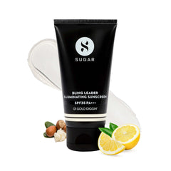 SUGAR Cosmetics Bling Leader Illuminating Sunscreen Spf35 Pa+++| Strobe Cream with 3 In 1 Glow Boosting Formula | Non Greasy Moisturizer | 50gm - 01 Gold Diggin
