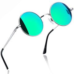 Joopin Round Polarized Sunglasses for Men Women, UV Protection Sun Glasses Small Circle Hippie Lennon Shades Sunglasses