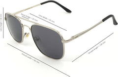 J+S Premium Military Style Classic Aviator Sunglasses, Polarized, 100% UV protection