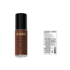 (Mocha) - Milani Conceal + Perfect 2-in-1 Foundation + Concealer - Mocha (30ml) Cruelty-Free Liquid Foundation - Cover Under-Eye Circles, Blemishes & Skin Discoloration for a Flawless Complexion