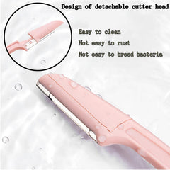HIHIDAY Dermaplane razor, 6 Pcs Touch-Up Dermaplaning Tool with Precision Cover, Face Razors for Women, Eyebrow Razor, Facial Razor, Womens Face Razor Peach Fuzz Remover