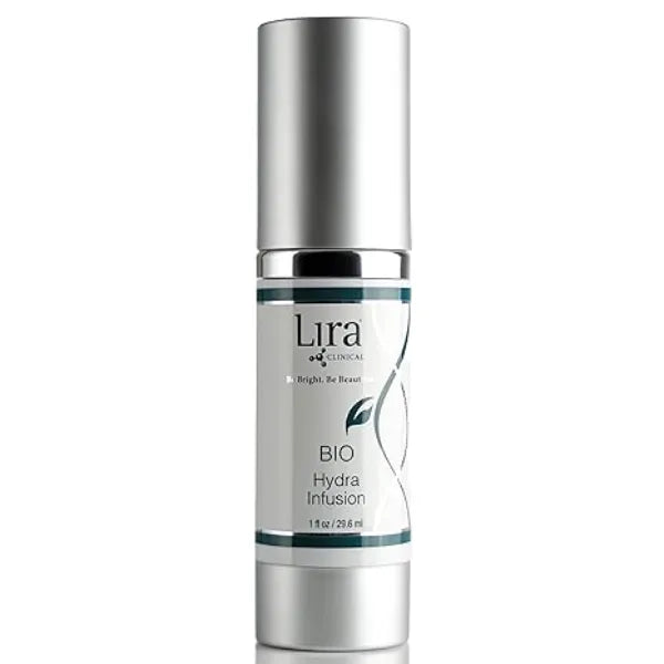 Lira Clinical BIO Hydra Infusion Hydrating Face Serum with Hyaluronic Acid, Plant Stem Cells, and Minerals Lightweight Facial Serum for Smooth, Refreshed Skin Travel Size Daily Skincare 1 Oz