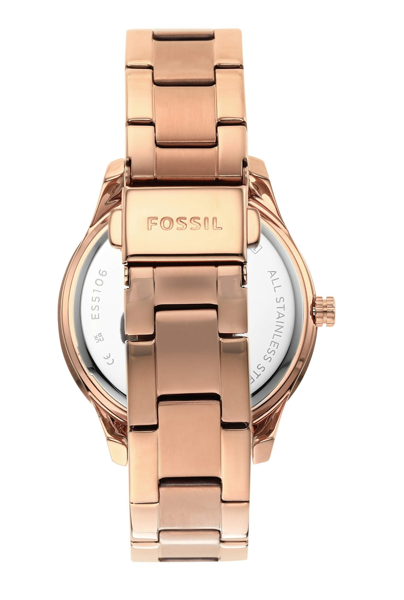 Fossil Stella Sport Analog Rose Gold Dial Women's Watch-ES5106