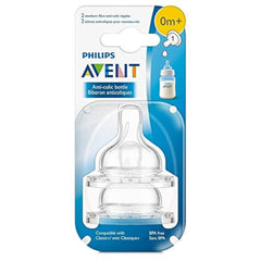 Philips Avent, Newborn Flow, Anti-Colic Nipples, 0 plus Months, 2 Pack