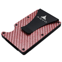AQUO Money Clip Wallet for Men - Slim Front Pocket Blocking Bifold Credit Card Holder for Men with Gift Box (PINK)