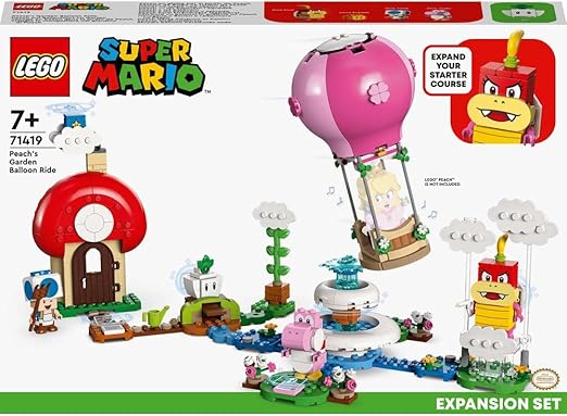 LEGO Super Mario Peach’s Garden Balloon Ride Expansion Set 71419 Building Toy Set (453 Pieces)