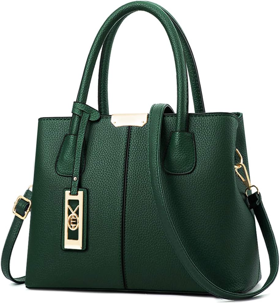 COCIFER Purses and Handbags for Women Shoulder Tote Bags Top Handle Satchel - Navy Green