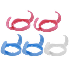 Viitech Bottle Handle Holder for Avent Natural Wide Neck Standard PP Plastic Baby Bottle 2 Red, 2 Blue, 1 White (Pack of 5)
