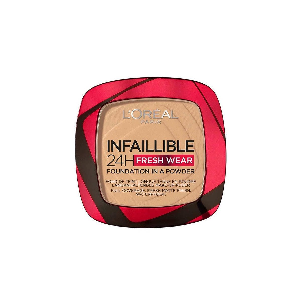 L'Oreal Paris Infallible 24H Fresh Wear Foundation In A Powder, Full Coverage, Fresh Matte Finish, Waterproof - 200 Golden Sand