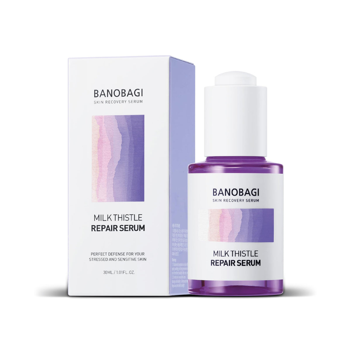 BANOBAGI Milk Thistle Repair Serum | Niacinamide & Hyaluronic Acid Face Serum for Sensitive Skin | Korean Skincare for Wrinkles, Fine Lines & Uneven Tone | Hydrating, Brightening & Anti-Aging | 30ml