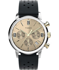 Timex Marlin Men's Chronograph Watch with Leather Strap - bronze