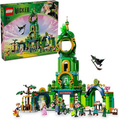 LEGO Wicked Welcome to Emerald City Set, Building Toy with Tower Model and Glinda and Elphaba Mini-Doll Figures, Gift for Movie Fans and 9 Plus Year Old Girls & Boys Who Love Dolls House Sets 75684