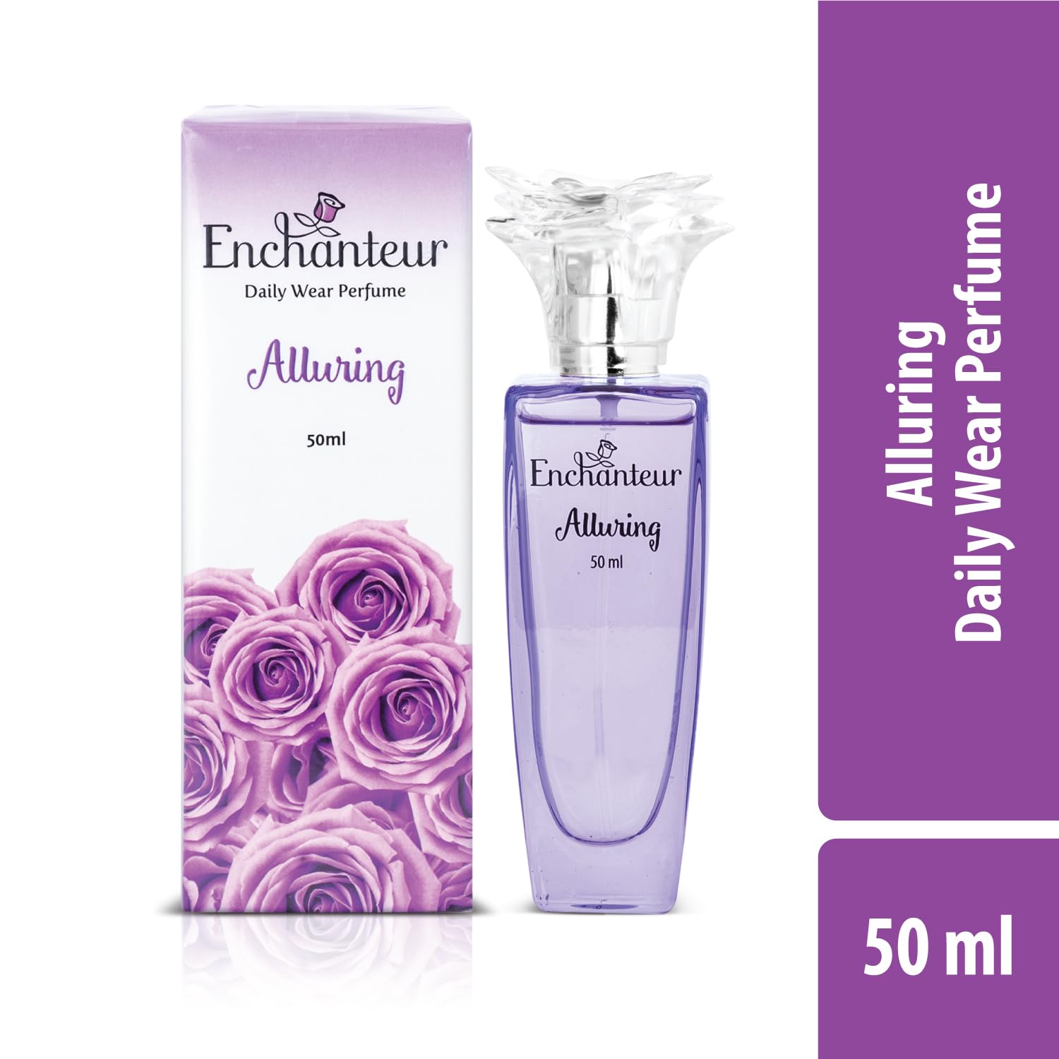 Enchanteur Alluring Perfume For Women, 50Ml - Rose, Liquid