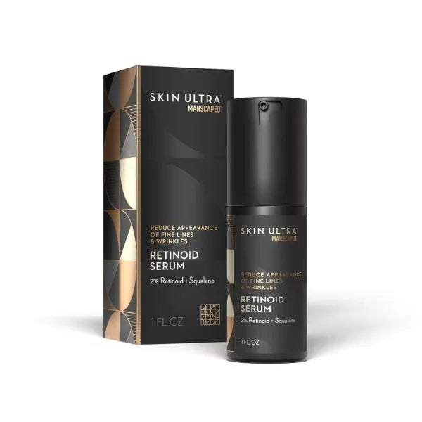 MANSCAPED Skin Ultra Retinoid Serum - Dual Retinoid Age-Defying Formula with Squalane, Ceramides & Hyaluronic Acid to help Reduce Appearance of Fine Lines, Wrinkles & Dark Spots, 1 fl oz