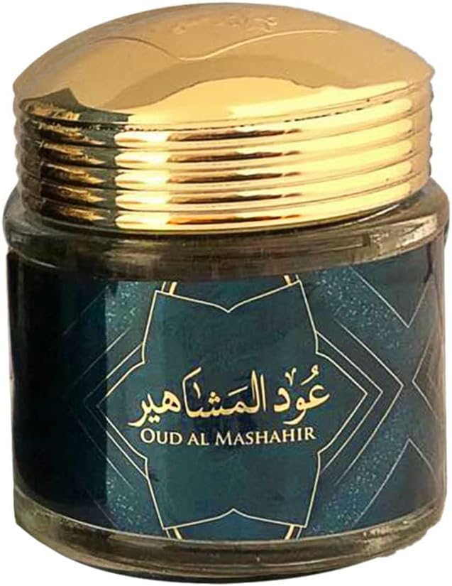 ALMAS PERFUMES Bakhoor Oud Al.Mashahir Incense - 40g , Oriental Scent, Slow to Burn, Scent Lasts All Day Long