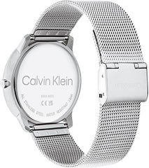 Calvin Klein Iconic Mesh - 40Mm Unisex's Blue Dial, Stainless Steel Watch + Calvin Klein Channeled Metal, Men's Bracelet