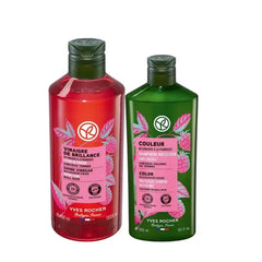 Yves Rocher Raspberry Shine Hair Vinegar And Shampoo Set of 2 – Restores Natural Women Unisex Hair Shine 400 ml./13.5 fl.oz. 300 ml./10.1 fl.oz