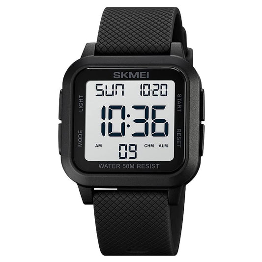 SKMEI Digital Watch - Waterproof Digital Sports Watch with Stopwatch Alarm Countdown Dual Time, EL Backlight Display Digital Watches 42mm Nylon Strap Unisex Wrist Watches for Men Women