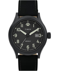 Timex Men's Expedition North Sierra Watch - Black Strap Cream Dial Stainless Steel Case- Black