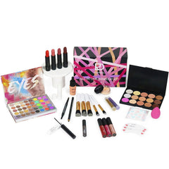 Makbeaty Makeup Set Combination, Holiday Gift Combination Gifts Include Makeup Brush, Eyeshadow Palette, Lip Gloss Set, Lipstick, Blush, Foundation, Concealer, Mascara, Eyebrow Pencil.