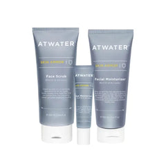 ATWATER Combination Skin Starter Set, Skin Armor Face Scrub, Facial Moisturizer, and Eye Armor Eye Moisturizer