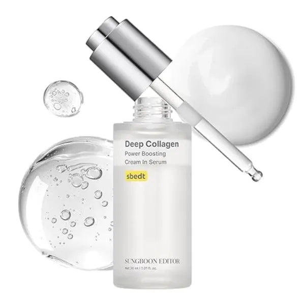 SUNGBOON EDITOR Deep Collagen Wrinkle Filler Serum Volufiline + Collagen + Niacinamide Firming, Wrinkle Care, Skin Elasticity Stocking Stuffers for Women Korean Skincare, 1.01 fl.oz