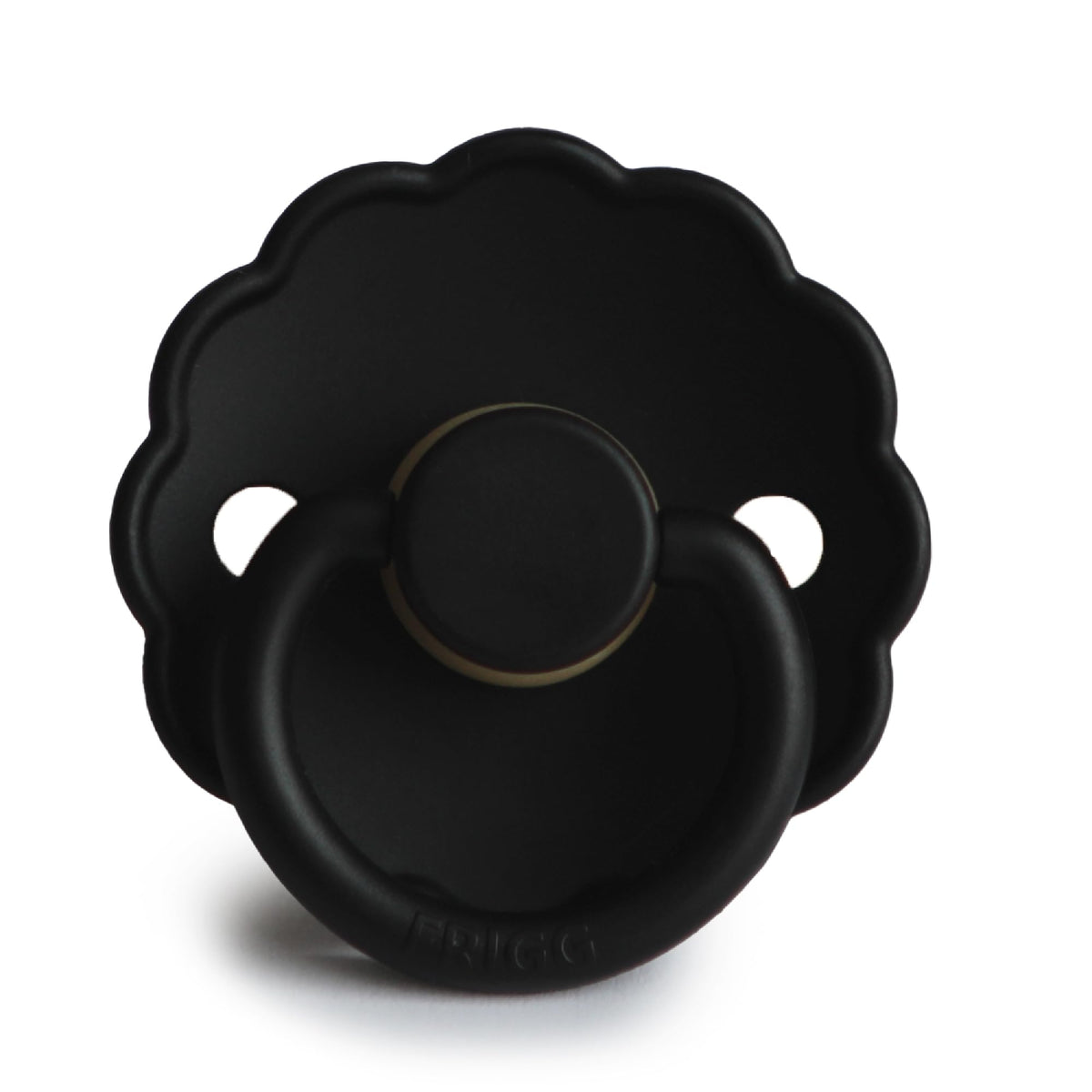 FRIGG Daisy Latex Baby Pacifier 0-6M 1-Pack Jet Black - Size 1