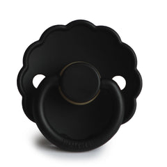 FRIGG Daisy Latex Baby Pacifier 0-6M 1-Pack Jet Black - Size 1
