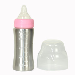 Jingle Kids Baby Stainless Steel Cold & Hot Feeder Water Milk Juices Anti-Slip Feeding 304 Grade Bottle with Anti-Colic for Kids/ Toddlers/ Infants (Design 9)