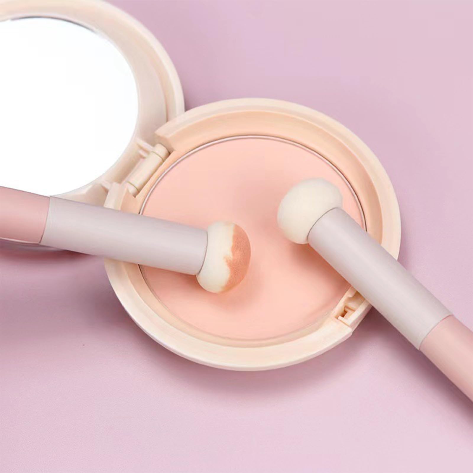 Rayyan Makeup Concealer Brush, Mushroom Foundation Sponge Powder Brush, Round Head Brightening Concealer Brush, Cosmetic Tool Face Nose Eyelids Newbie Beauty Brushes(Pack of 6, Pink)