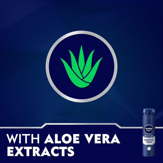 NIVEA MEN Shaving Foam, Protect & Care Aloe Vera - 200ml