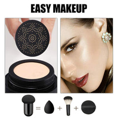 Rsentera 3 in 1 Water Beauty and Air Cc Natural Cream Foundation With Masroom Style Puff