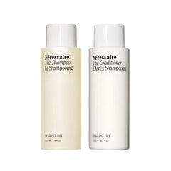 Nécessaire The Hair Duo - Shampoo and Conditioner Set 2 x Full-Size, The Shampoo (8.4 Fl Oz) + The Conditioner (8.4 Fl Oz), Hyaluronic Acid + Vitamin B Complex, Fragrance-Free