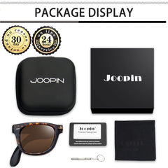 Joopin Folding Sunglasses for Men Women UV400 Protection Easy Carry Foldable Sunglasses for Driving Traveling