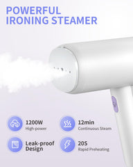 CLEVAST Handheld Steamer for Clothes, Foldable Travel Steamer with Portable Size, 30 Second Fast Heat-up, 1000W Garment Steamer -150ml Fabric Wrinkle Remover with Brush for Home and Office