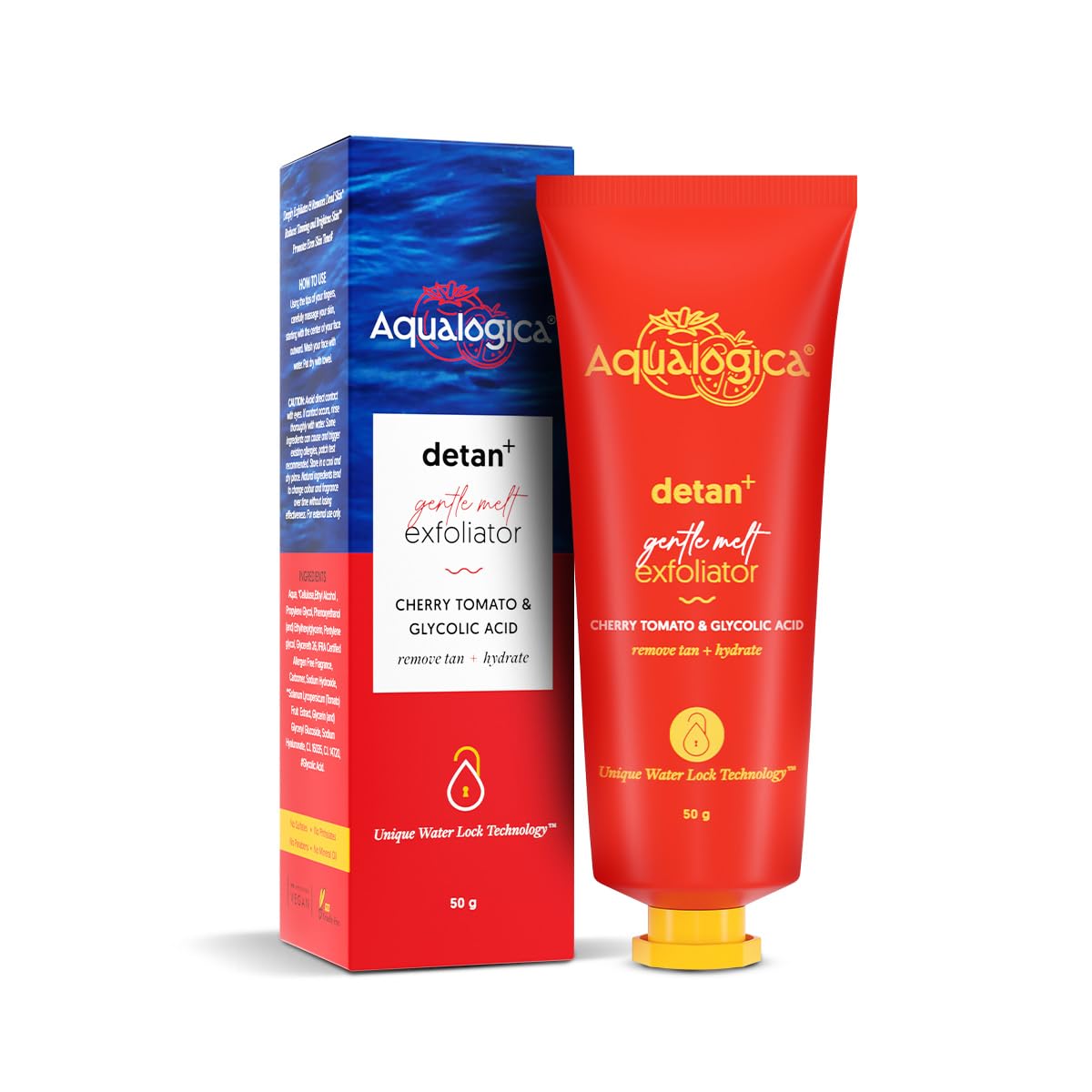 Aqualogica Detan+ Gentle Melt Exfoliator - 50 g | Gently Exfoliates | Visibly Removes Tan for Brighten & Smooth Skin| For Men & Women
