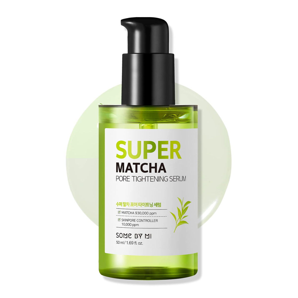 Some By Mi Super Matcha Pore Tightening Serum | 50ml | Made From Match Water For Sensitive Skin | Skin Moisturizing And Purifying Effect - Blackheads, Sebum & Pore Care