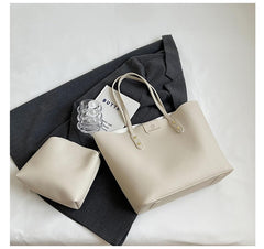 Women Tote Bags Soft Faux Leather Tote Purses and Handbags Ladies Tote Shoulder Bag, Big Capacity Handbag Lightweight - White