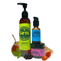 Setu Night Routine for Men | 3-Step Skincare Set | Cleanser, Moisturizer with Retinol & Eye Cream | Helps Hydrate, Nourish & Revitalize Skin Overnight | Latino Ingredients