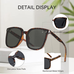 Fashion Polarized Folding Sunglasses, 2023 Smooth Beach UV400 Sunglasses for Men and Women, Suitable for Travel, Driving, Outdoor, Easy to Carry