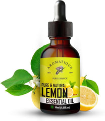 Aromatique Lemon Oil Cold Pressed Pure Lemon Oil For Skin Pigmentation, Face, Hair 30Ml Amber