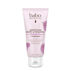 Babo Botanicals Smoothing Conditioner with Evening Primrose Oil, Coconut Oil and Provitamin B5 - For Babies, Kids and Adults with Tangly or Unruly Hair - Vegan, 6 Fl Oz
