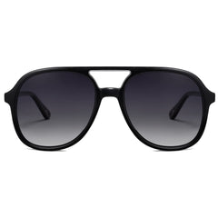 SOJOS Retro Vintage Polarized Sunglasses Double Bridge Brow Bar Square Aviators SJ2174