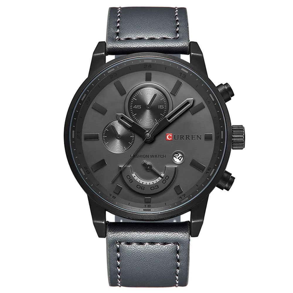 CURREN Casual Men's Watch Analog Leather - 8217 - Gray