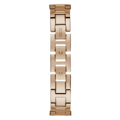 GUESS US Damen Rose Gold-Ton Strass Analog Armbanduhr One